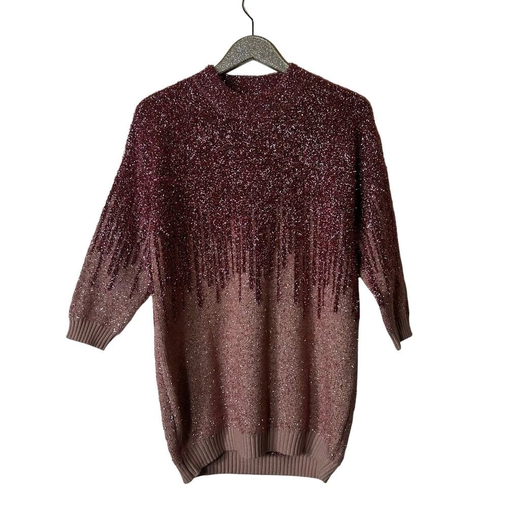 Raga Kylie High Neck Pink Tinsel Sweater